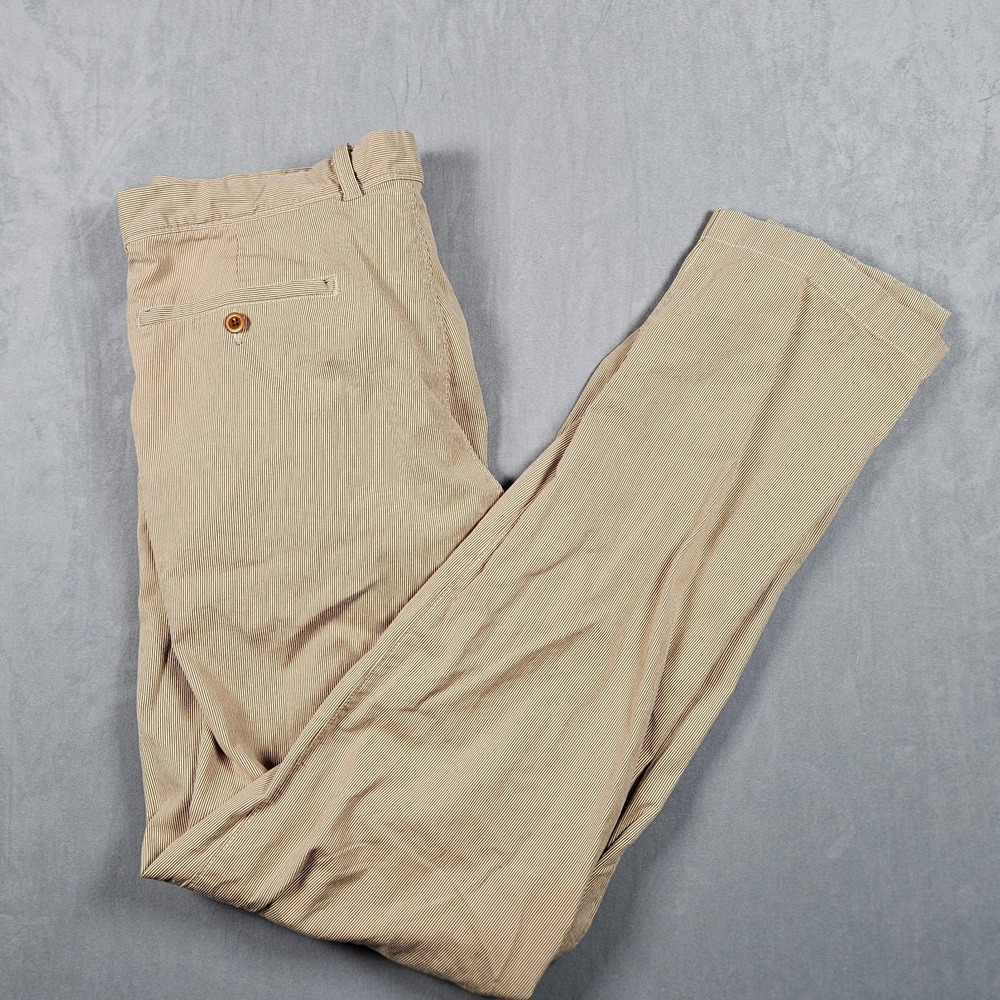 Vintage J. Crew Pants Mens 36x34 Tan Pinwale Corduroy Classic Slim Fit Chino Y2K - Picture 1 of 12